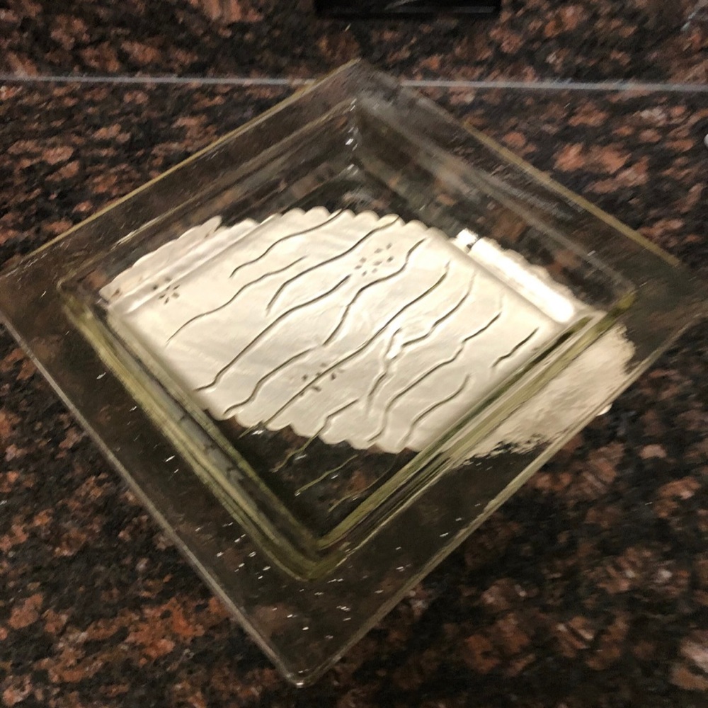 Beautiful Recycled Glass Bowl Dish for Serving or Trinkets